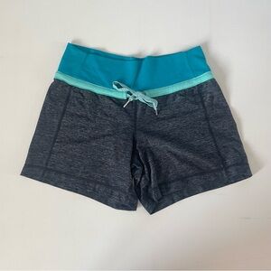 lululemon athletica Charcoal and Aqua Athletic Shorts size 2-4